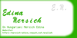 edina mersich business card